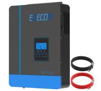 EDECOA Onduleur Hybride 3000w 24v 230v Chargeur Solaire MPPT 80A Pur Sinus 55-450Vdc Off-Grid Chargeur de Batterie priorité au réseau régulateur de Charge Solaire (Module WiFi Compatible)
