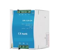 EDEDE Alimentation, Alimentation Industrielle à découpa sur Rail DIN DR75, DR-120-12 75W 120W 12V 24V 48V AC/DC, Source d'éclaira LED à Sortie(24V,120W Adjustable)