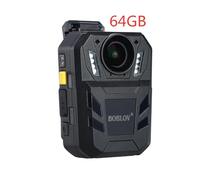 EDEDE Caméra corporelle, WA7-D Corps porté caméra 32MP HD 1296P caméra Portable DVR enregistreur vidéo sécurité Ceinture Thoracique télécommande caméra de Police(64GB)