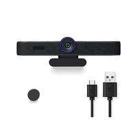 EDEDE Webcam Webcam PC HD1080P 60FPS Tout en Un avec Microphones et Haut-Parleur Webcam Grand Angle 108 ° for Les conférences, la Diffusion en Direct, l'enregistrement