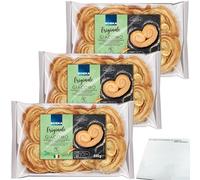 Edeka Giacomo Lot de 3 paquets de pâte feuilletée avec bloc usy 225 g