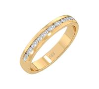 EDELIND Alliance Éternité Or Jaune 585 avec 19 Diamants 0.15 ct - Bague Femme en Or Véritable, Taille 63 (Ø20 mm)