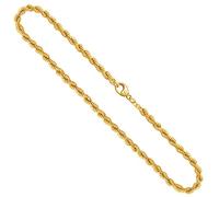 EDELIND Chaîne en or véritable pour homme et femme - 4,4 mm - Collier creux en or jaune 585 - Avec boîte cadeau, or jaune 585 (14 carats)