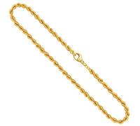 EDELIND Chaîne en or véritable pour homme et femme - 4,4 mm - Collier creux en or jaune 585 - Avec boîte cadeau, or jaune 585 (14 carats)