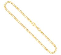EDELIND Chaîne Maille Gourmette en Or Jaune 333/1000, 50 cm,2,5 mm avec Fermoir mousqueton - Cadeau original pour Homme