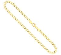 EDELIND Chaîne Maille Gourmette en Or Jaune 333/1000, 60 cm,5 mm avec Fermoir mousqueton - Cadeau original pour Homme
