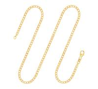 EDELIND Chaîne Maille Gourmette Large en Or Jaune 333/1000, 60 cm,2,6 mm avec Fermoir Mousqueton - Cadeau Original pour Femme