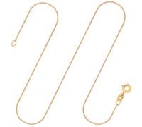 EDELIND Chaîne Maille Gourmette plate en Or Jaune 333/1000, 60 cm,1,1 mm avec Fermoir à ressort - Cadeau original pour Femme