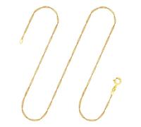 EDELIND Chaîne Maille Singapour pour Femme en Or Jaune 18 k (750) 45 cm, 1.4 mm, avec Rondelle-ressort