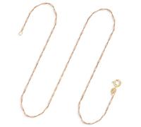 EDELIND Chaîne Or Femme Singapour en Or Jaune 18 carats (750) Chaîne Or Fine Torsadée 1 mm Longueur 45 cm Poids 1.2 g Coffret Cadeau Bijoux