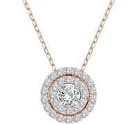 EDELIND Collier en or 585 avec diamant 0,24 carats - Avec 31 véritables diamants - Pour femme - Bijou symbolique comme cadeau, Or jaune, Diamant