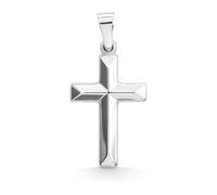 EDELIND Pendentif croix en or 585, pendentif en or blanc 14 carats, largeur 12.1 mm, poids env. 0.74 g.