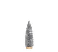 EDELMAN-Arbre décoratif de Noël coloris argent en polyéthylène - 25 cm