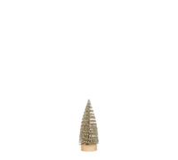 EDELMAN-Arbre scintillant or sur socle rond en bois - diamètre 6 x H 15 cm