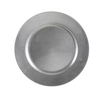 EDELMAN-Assiette décorative argent en plastique Mila - diamètre 33 cm