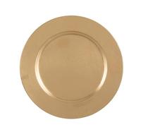 EDELMAN-Assiette décorative or en plastique Mila - diamètre 33 cm