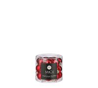 EDELMAN-Boîte de 24 mini boules de Noël en verre rouge - diamètre 2,5 cm