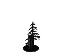 EDELMAN-Bougeoir arbre coloris noir en métal - 13,5 x 7 cm