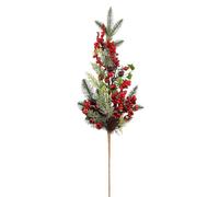 EDELMAN-Branche artificielle de sapin et décoration rouge Norah - 73 x 13 cm