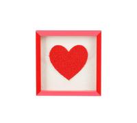 EDELMAN-Décoration murale carrée avec cœur rouge - 17,5 x 17,5 x 2,5 cm