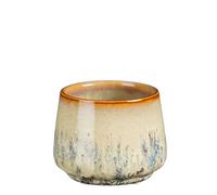 EDELMAN-Mylo pot rond coloris beige en céramique - diamètre 8,5 x 7 cm