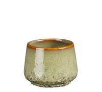 EDELMAN-Mylo pot rond coloris vert en céramique - diamètre 8,5 x 7 cm