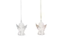 EDELMAN-Ornement ange coloris argent - 2,5 x 2 x 5,5 cm