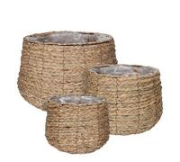 EDELMAN-Panier rond coloris marron en osier Avalon Mica Decorations - 28 x diamètre 36 cm