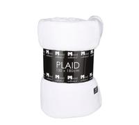 EDELMAN-Plaid polaire Famke coloris blanc en polyester - 180 x 130 cm