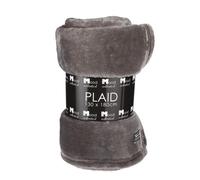 EDELMAN-Plaid polaire Famke en polyester - 180 x 130 cm Anthracite