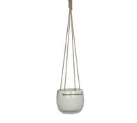 EDELMAN-Pot à suspendre blanc en céramique Mica Décorations Resa - H 13,5 x diamètre 16 cm