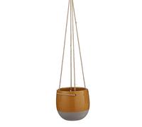 EDELMAN-Pot à suspendre ocre en céramique Mica Décorations Resa - H 17 x diamètre 18,5 cm