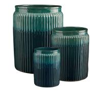 EDELMAN-Pot rond en céramique coloris vert Edelman Lugano - diamètre 29 × 40 cm
