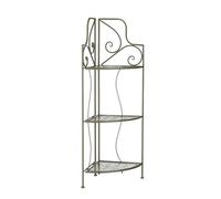 EDELMAN-Sellette d'angle pliable en fer vert à 3 étages Tierra - 111 x 32 x 32 cm