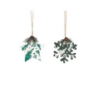 EDELMAN-Suspension décorative étoile flocon neige coloris blanc - 3 x 9 x 9 cm