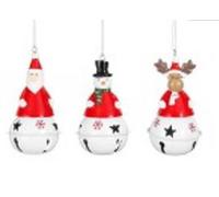 EDELMAN-Suspension décorative Noël coloris rouge en métal - 11 cm