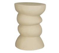 EDELMAN-Tabouret/Sellette en céramique beige - diamètre 29 x H 40,5 cm