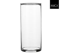 EDELMAN-Vase cylindre en verre transparent Carly - diamètre 9 x H 19 cm