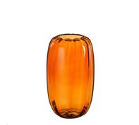 EDELMAN-Vase Ricci coloris marron en verre - diamètre 15 cm