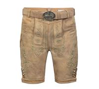 Edelnice Trachtenmode Adam Pantalon court traditionnel en cuir de chèvre avec ceinture traditionnelle Taille 44-64 (64)