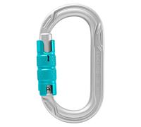 Edelrid Mousqueton à verrouillage Oval Power 2500 Triple II Manchon étroit Argent Taille unique
