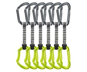 Edelrid - Pack de 6 dégaines d'escalade - Pure Set Sixpack Slate en Aluminium - Taille 10 cm - Vert Vert 10 cm