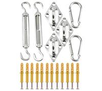 Edelstahl Shade Sail Kit Hardware Set leicht zu installierende Sonnenschatten-Montage-Hardware für Hinterhof Shade Sails Shade Segel Hardware Kit Sun Shade Montage Hardware Shade Sail Hardware Shade S