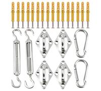 Edelstahl Shade Sail Kit Hardware Set leicht zu installierende Sonnenschatten-Montage-Hardware für Hinterhof Shade Sails Shade Segel Hardware Kit Sun Shade Montage Hardware Shade Sail Hardware Shade S