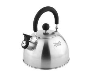 Edelstahl-Teekessel Teesa mit Pfeife 1,8L, für Gas und Induktion