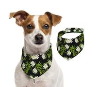 Edelweiss des Alpes suisses Floral,Bandanas pour Chien, écharpe en Coton, Bavoirs réglables pour Animaux de Compagnie,M