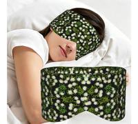 Edelweiss des Alpes suisses, Masque de sommeil pour la maison, les voyages et le travail posté, couvrant entièrement les yeux et bloquant la lumière