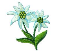 EDELWEIß fleur enfants - Ecusson thermocollant patches appliques, Taille: 5,3 x 4 cm