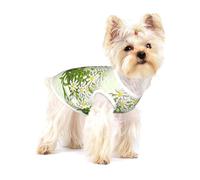 Edelweiss Fleurs de Montagne suisses,T-Shirt sans Manches en Coton pour Animaux de Compagnie, Gilet Respirant, Extensible et Doux,M