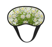 Edelweiss Fleurs des montagnes suisses,Masques de sommeil occultants, cache-yeux couvrants, masques de sommeil anti-lumière
